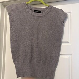 Ann Taylor Heather Gray Knit Sleeveless Top